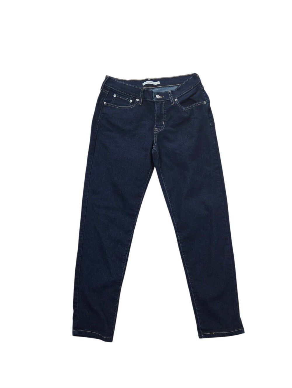 Levis Boyfriend Jeans Size 27 Dark Wash Denim Slouchy Relaxed Fit - Picture 2 of 10